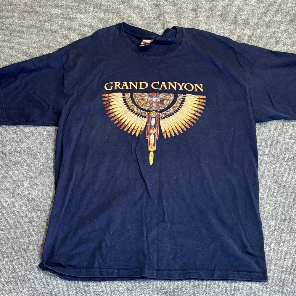 Vintage Sportex tshirt Grand Canyon‎ Navajo Print Blue XLarge